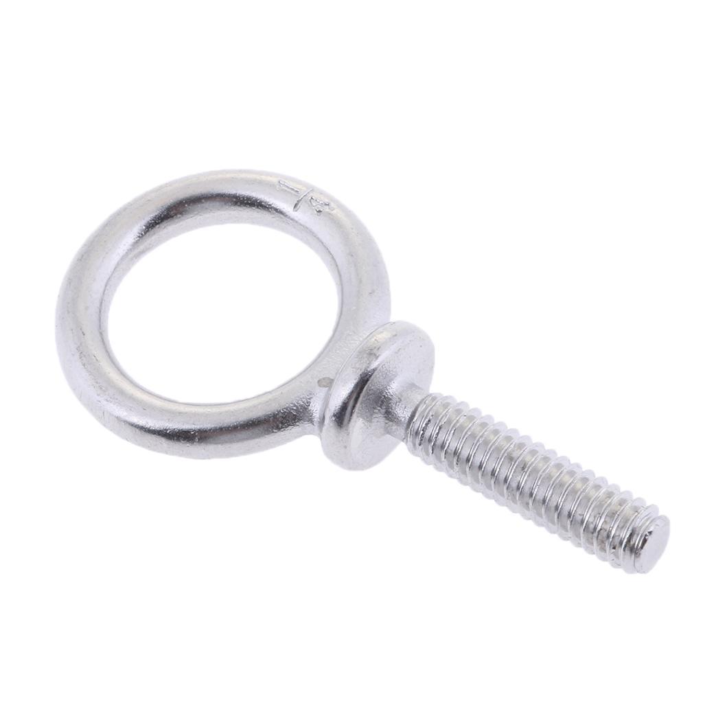 2-4pack 304 Stainless Steel Lifting Eye Bolt Ring Shape Screws Nuts Part M4