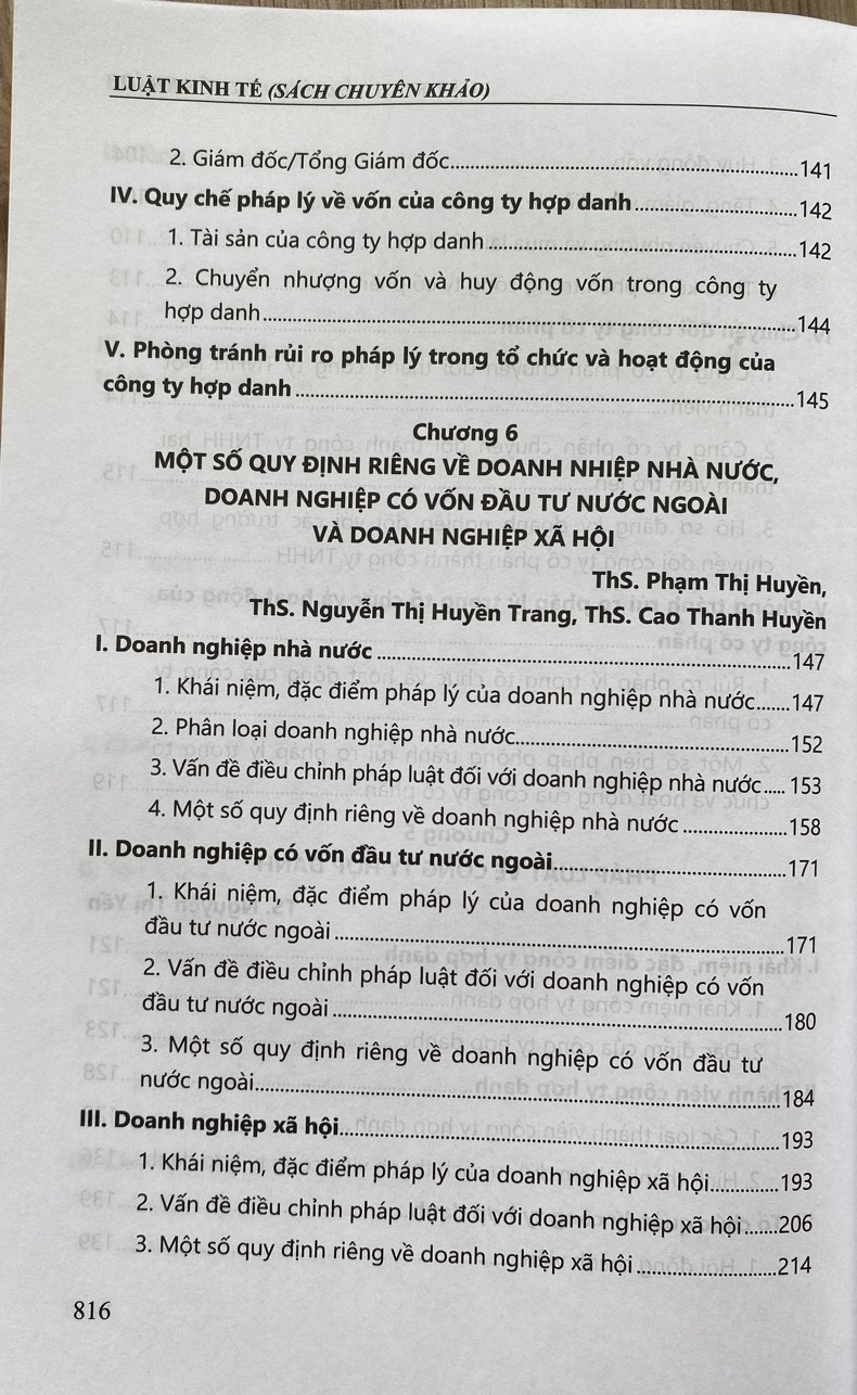 Luật kinh tế chuyên khảo