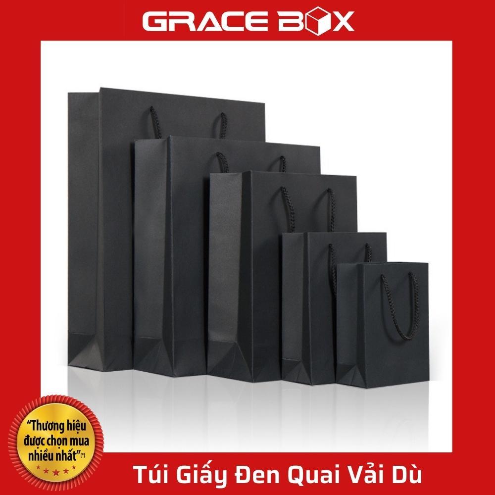 Túi Giấy Đen Quai Vải Dù Chắc Chắn