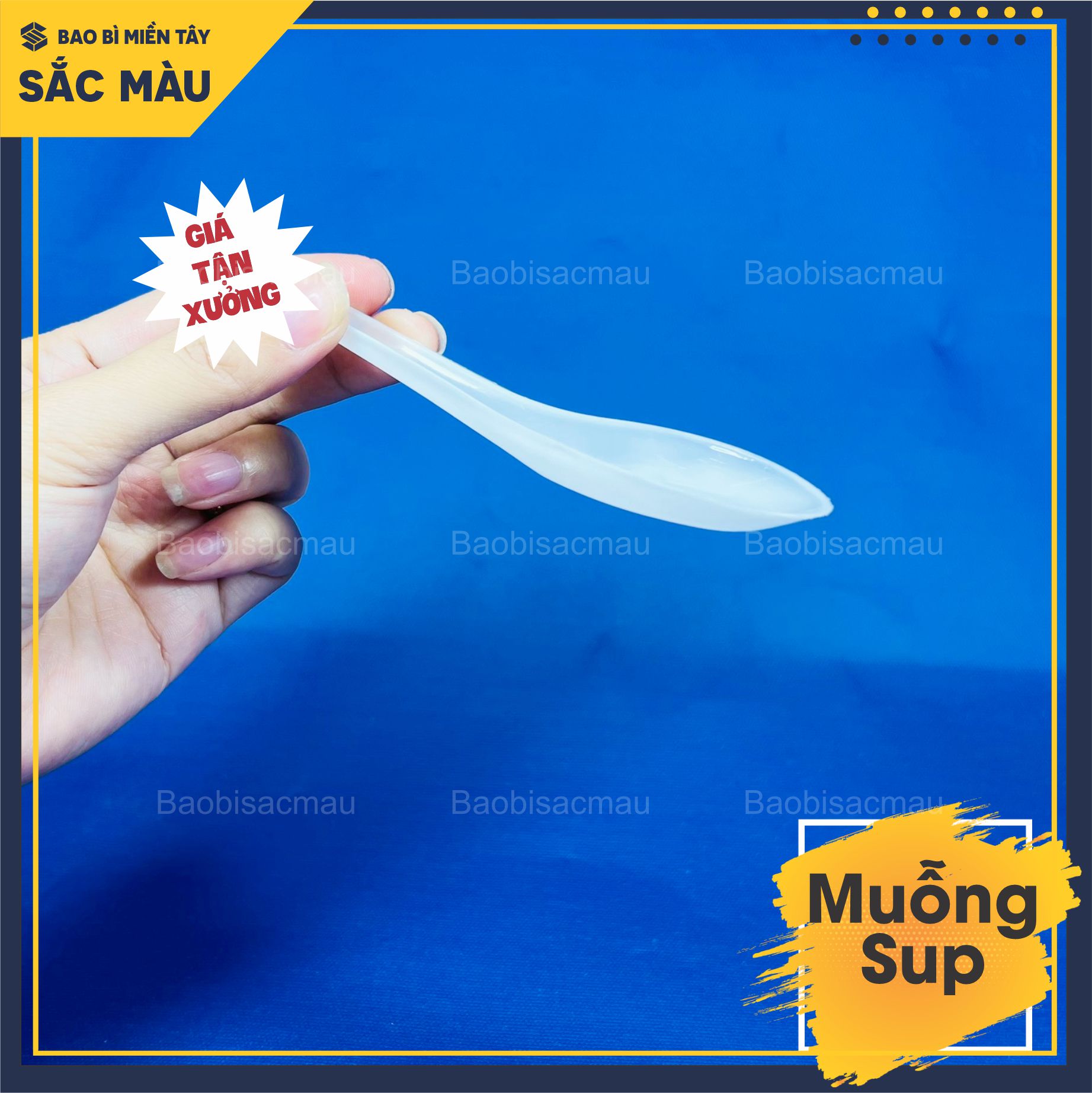 Sỉ 100 muỗng nhựa sup dành cho quán ăn, nhà hàng, quán nước…