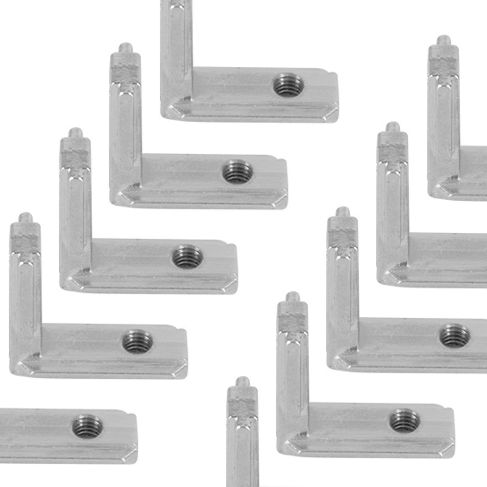 10Pcs L Bracket Corner Brace Copper Support Connector Bracket for 3D Printer