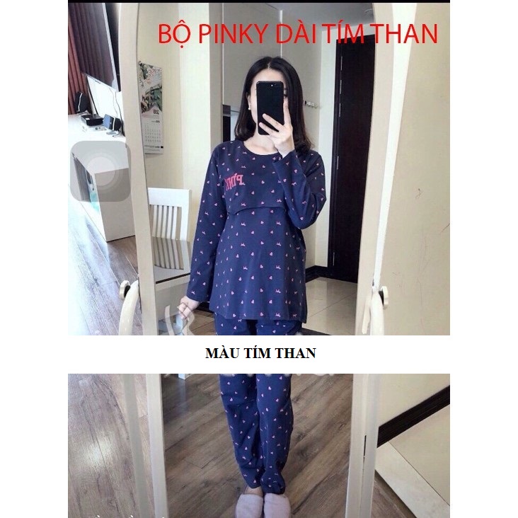 Bộ Pink CHO MẸ BẦU trước và sau sinh chất cotton đẹp