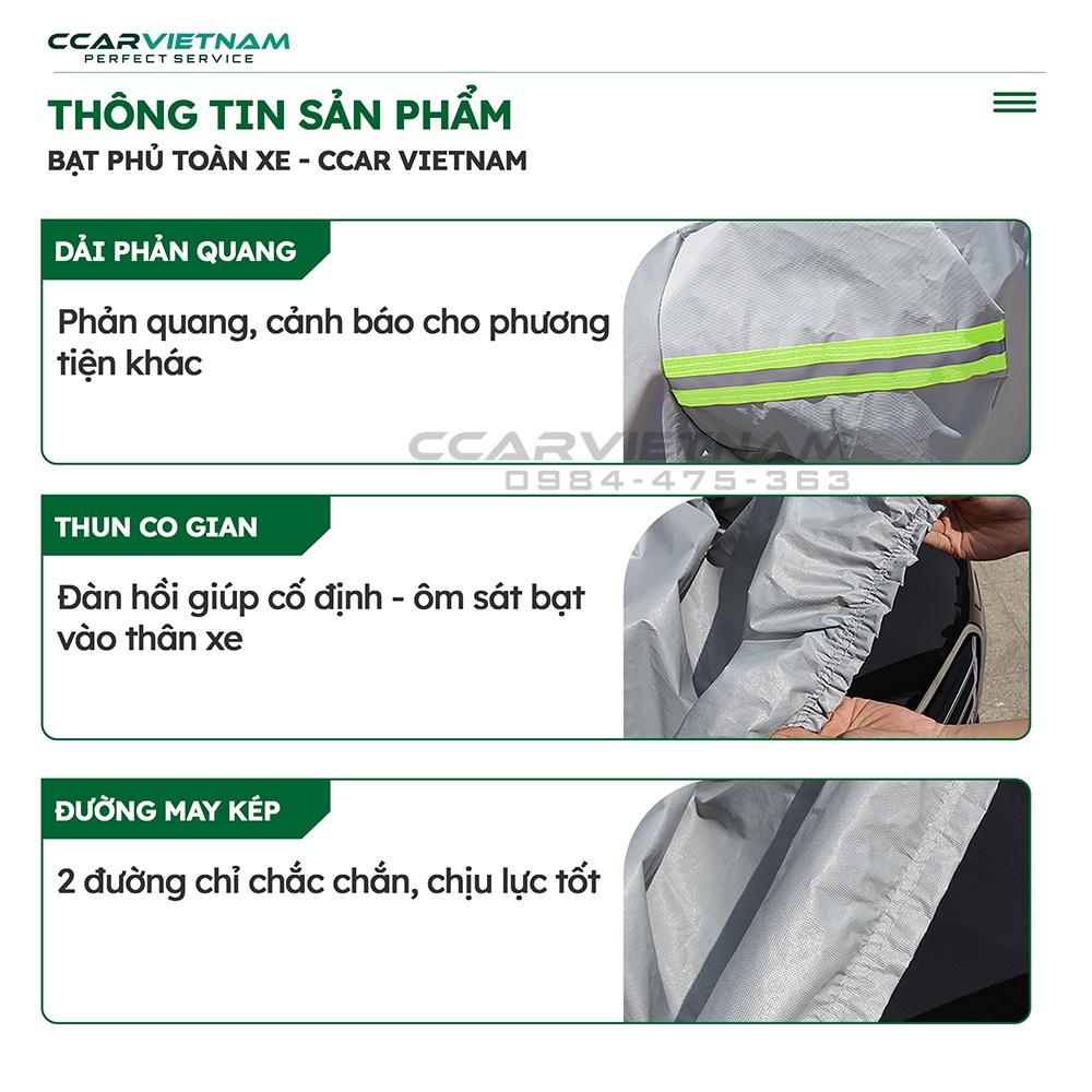 Bạt Phủ Xe Ô Tô 4, 5 Chỗ, 7 Chỗ Cách Nhiệt Che Nắng Mưa - Bạt Trùm Xe Hơi CCAR Cao Cấp - Ccar Vietnam