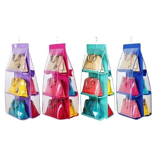 Túi treo giỏ xách chống bụi 6 ô đa năng