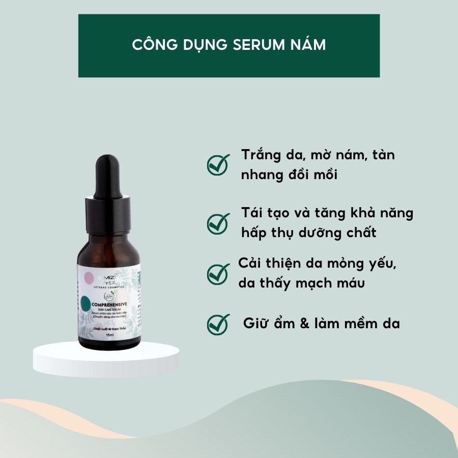 Serum Mờ Thâm Nám JAMIZU Cam Thảo Nhật Bản JASN15, Trắng Sáng Đều Màu Da, Cải Thiện Tình Trạng Da Mỏng Yếu 15ml
