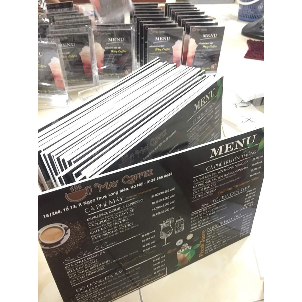 Menu để bàn formex cứng A5, A4, A3 đẹp, rẻ - Giá trong mô tả sản phẩm là chính xác