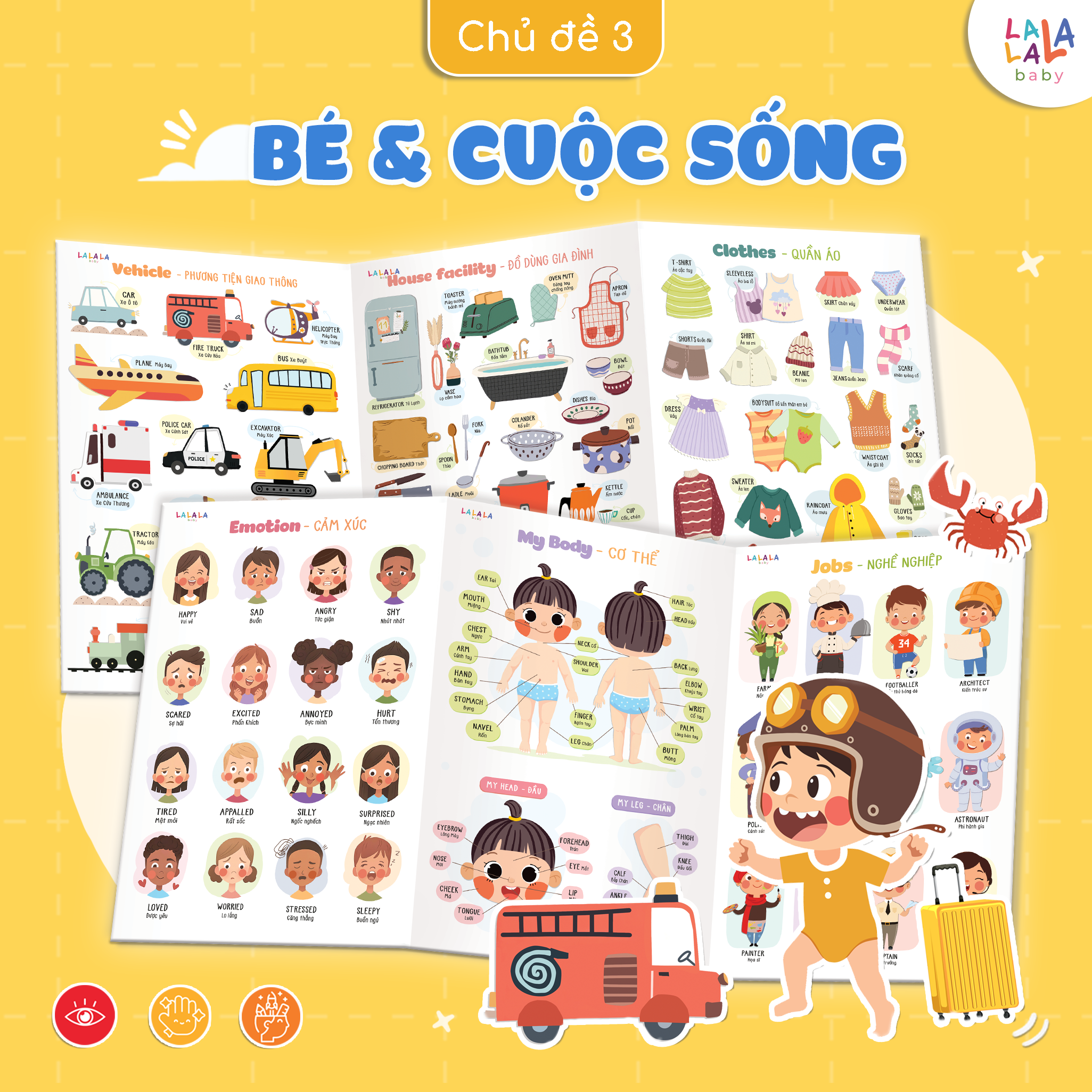 Bảng gấp thông thái - My First Learning chart (Dành cho bé từ 1 tuổi) - Lalala Baby