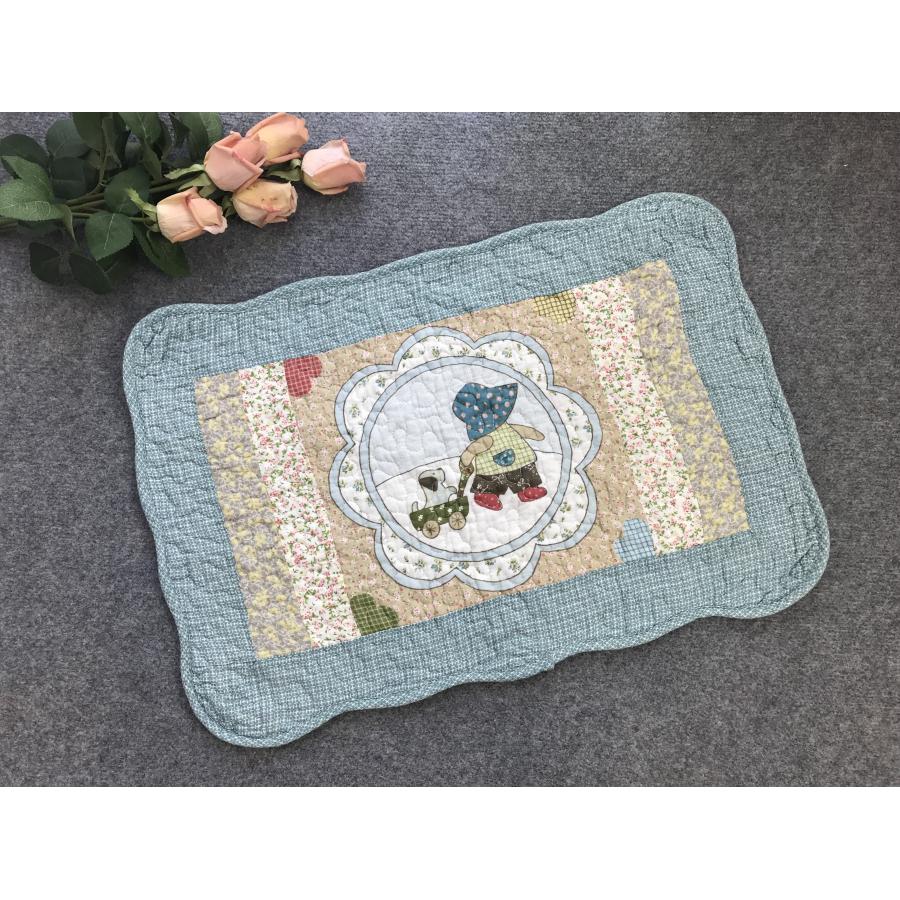 Thảm Cô bé và cún con - xanh dương- TCC163