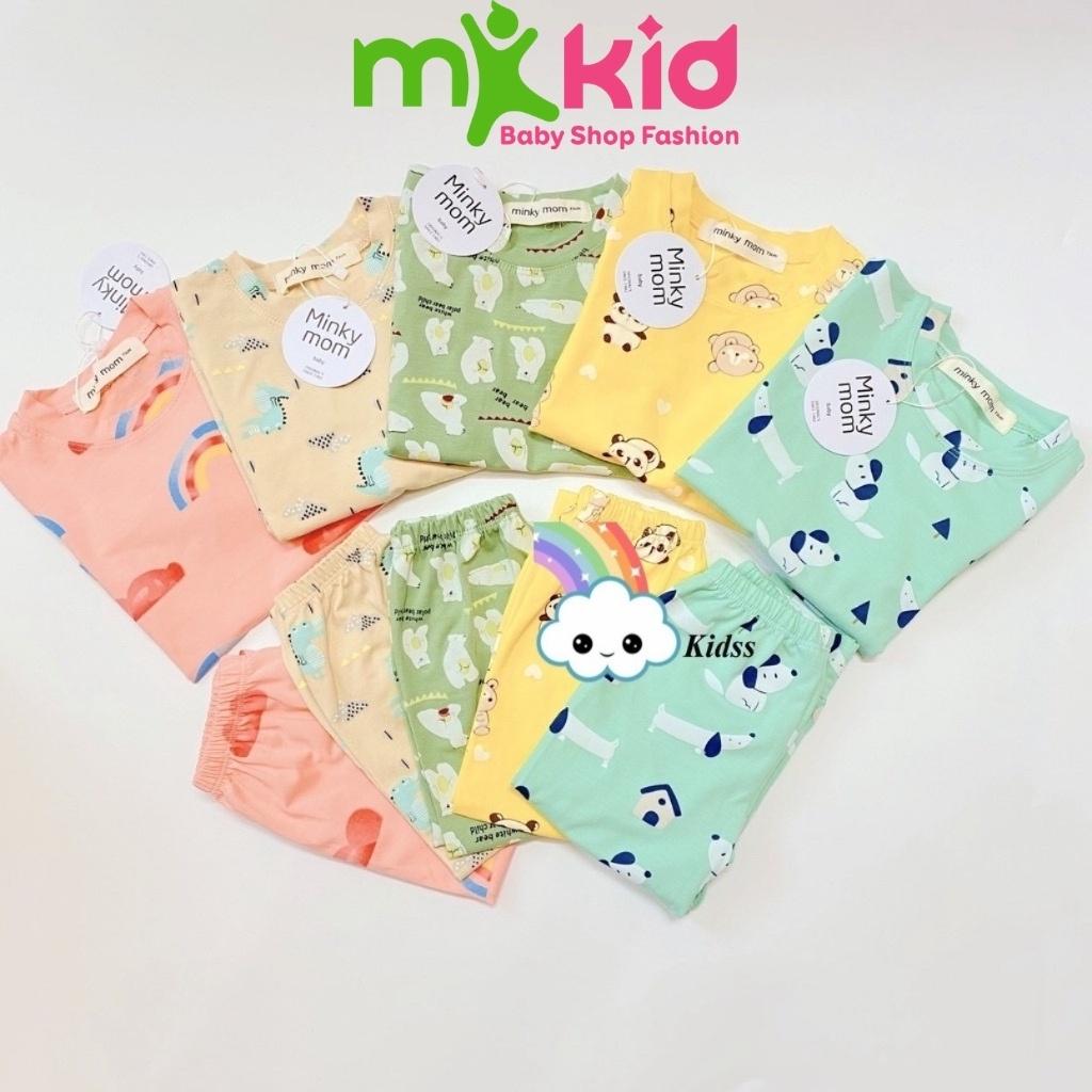 Bộ Thu Đông Cho Bé Bộ Minky Mom Dài Tay Cho Bé Trai Bé Gái Chất Cotton Cao Cấp Co Giãn Thấm Hút Mồ Hôi Tốt