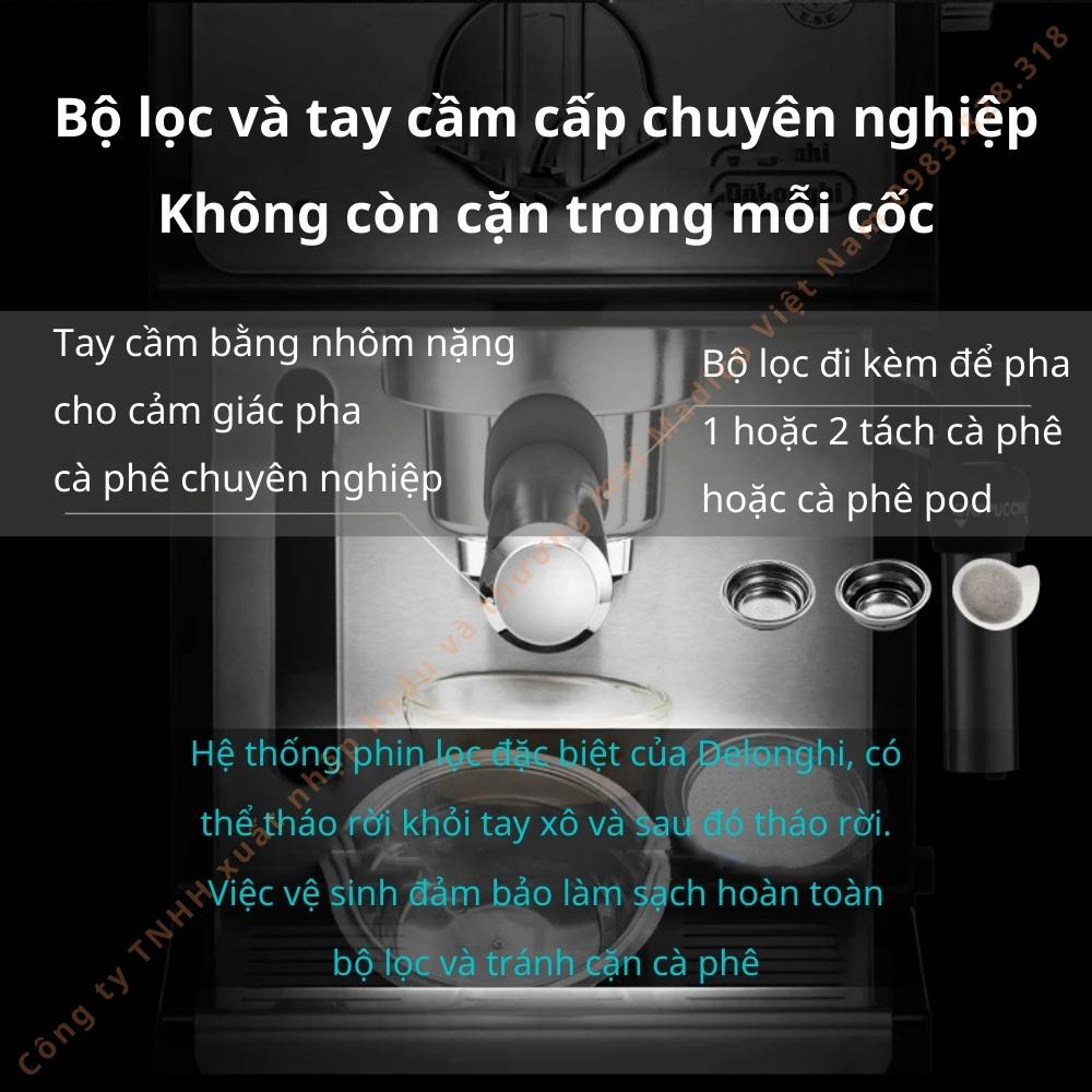 Máy pha cà phê Delonghi ECP35.31 Công suất 1100W dung tích 1.1L  pha Espresso, tạo bọt kem cho Cappuccino - Hàng nhập khẩu