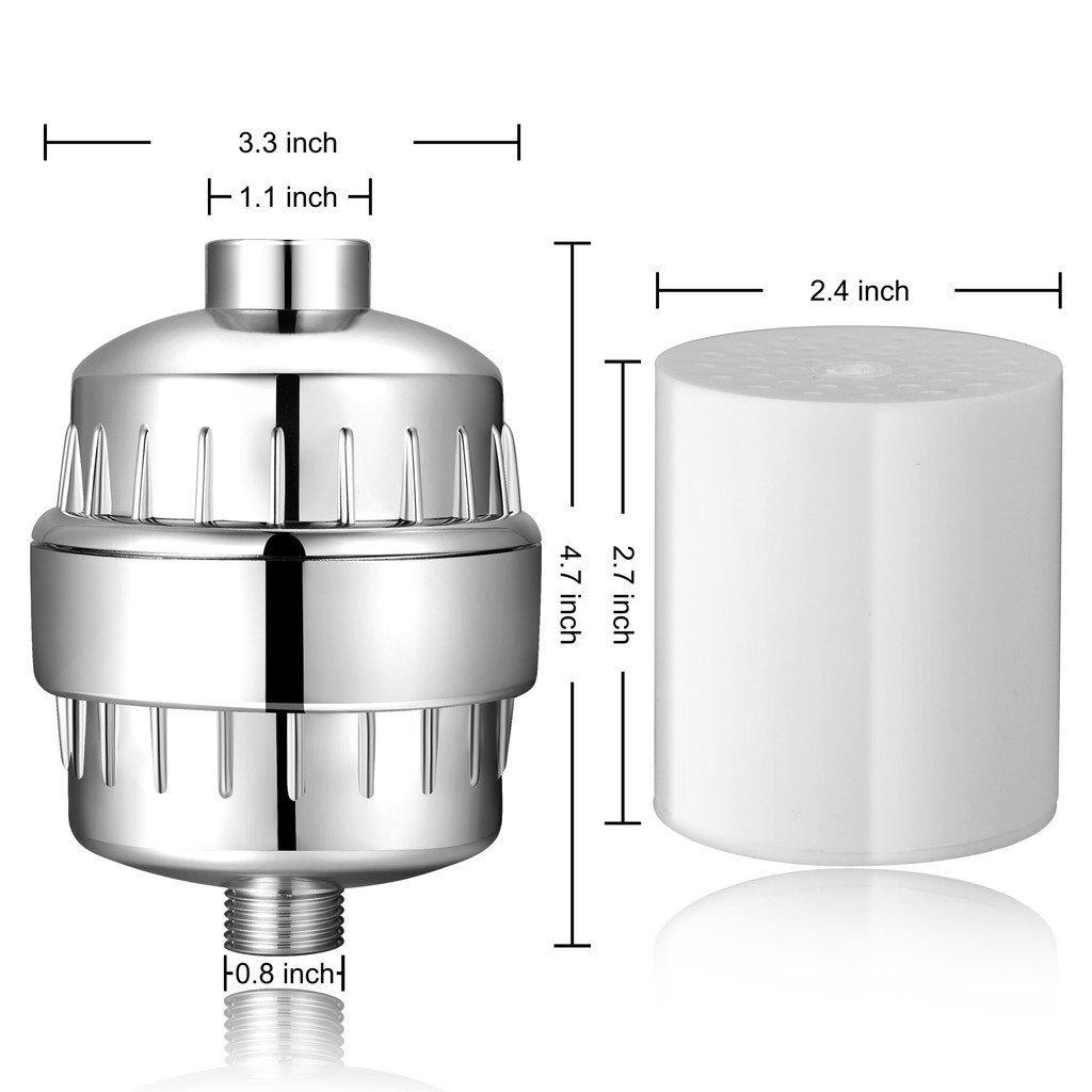 Lớp 15 Bộ lọc vòi hoa sen cho nước cứng - Bộ lọc tắm đầu ra cao, clo / fluoride