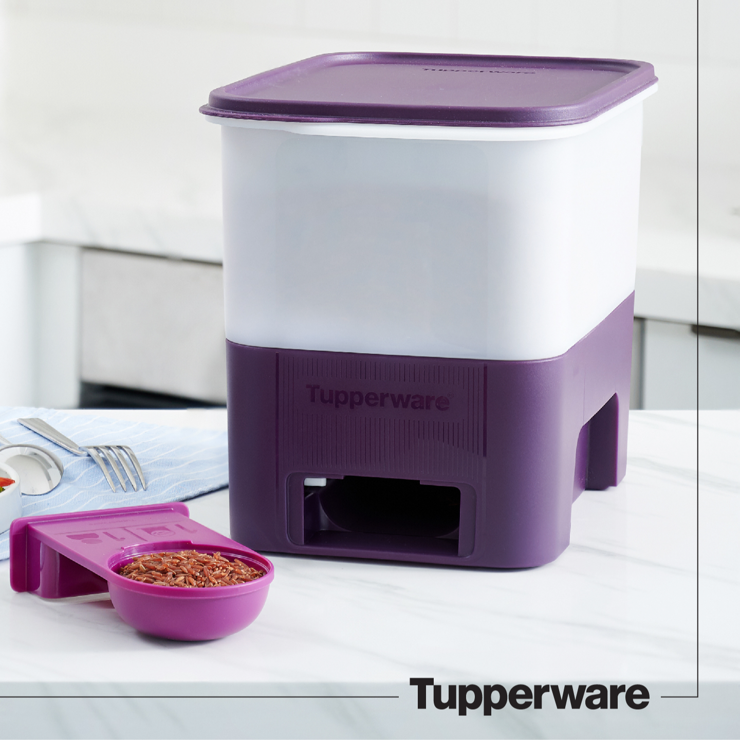 Thùng gạo Thông Minh Tupperware Junior 5kg - Hàng chính hãng