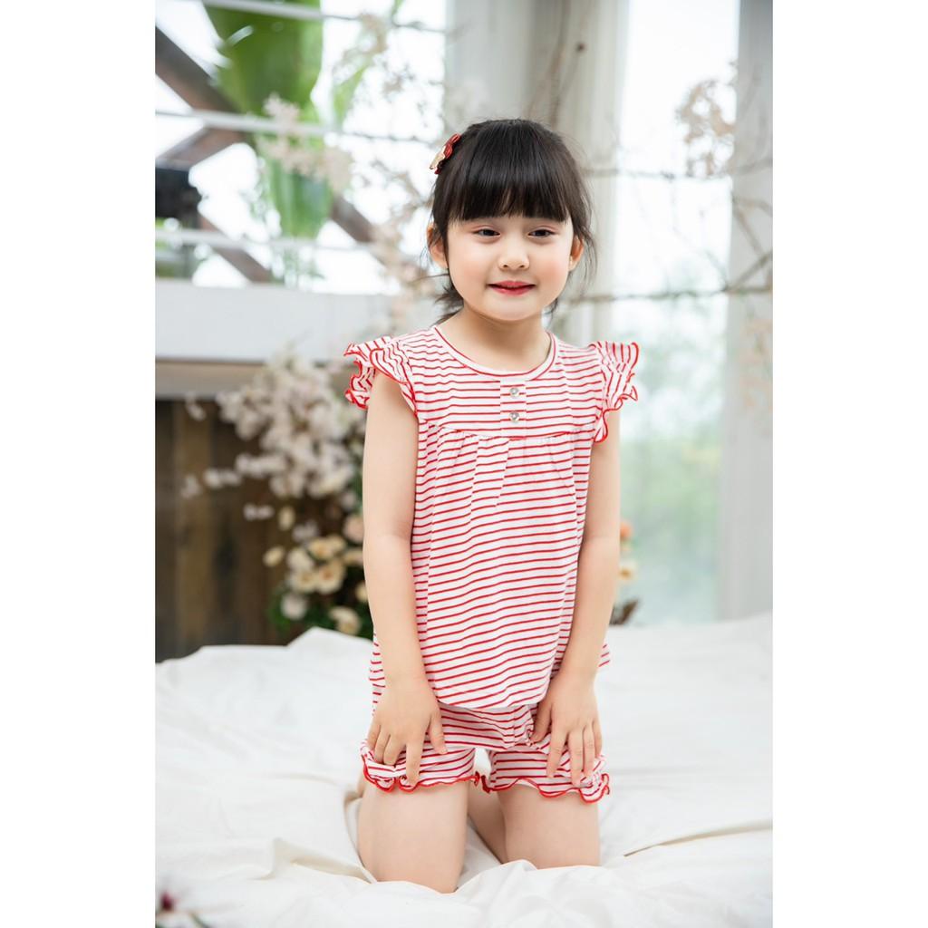 Bộ thun cotton 4 chiều mặc nhà cực xinh cho Bé gái