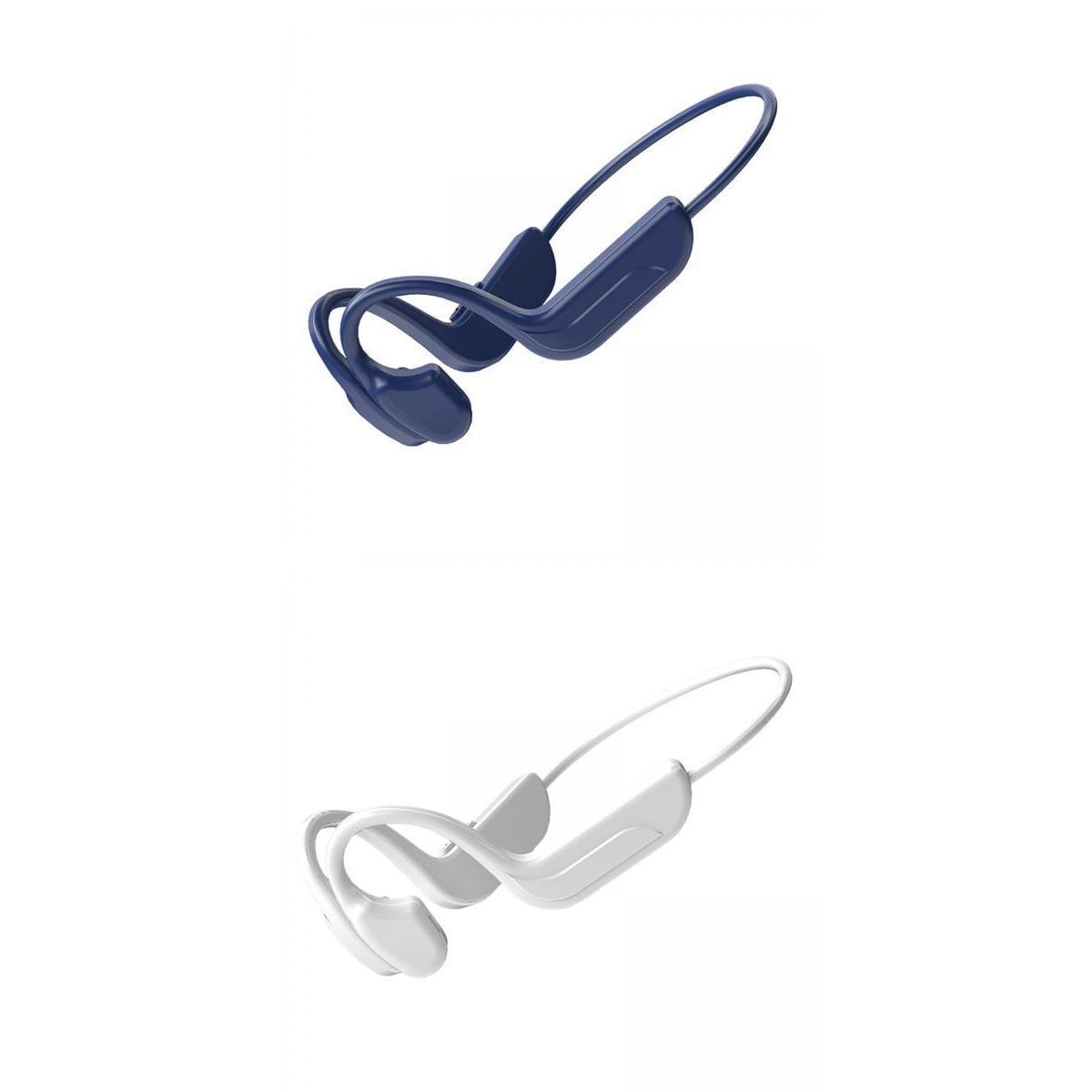 2 Pieces Bone Conduction Headphones Bluetooth 5.0 Wireless Open Ear Headphones for Hiking