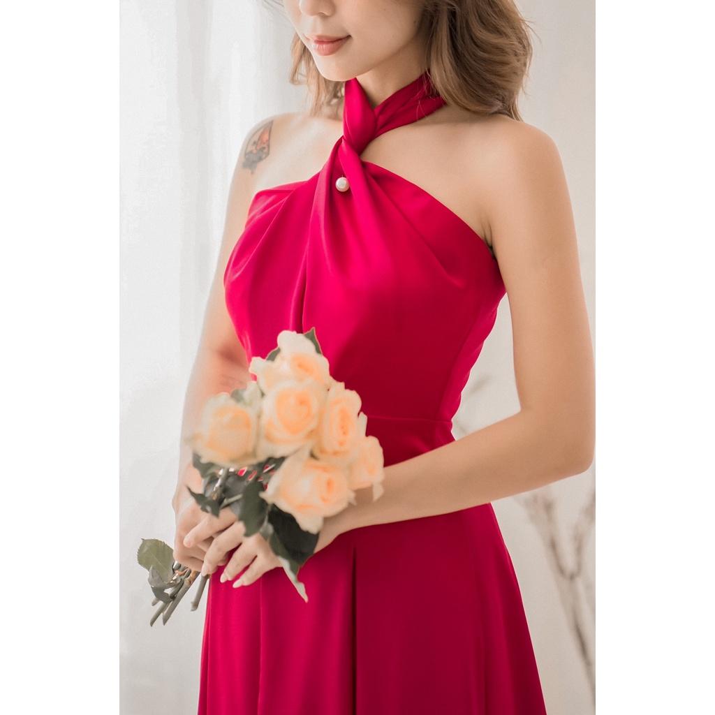 Tami Dress | Đầm dự tiệc cổ yếm midi Story.clothes thời trang nữ thiết kế