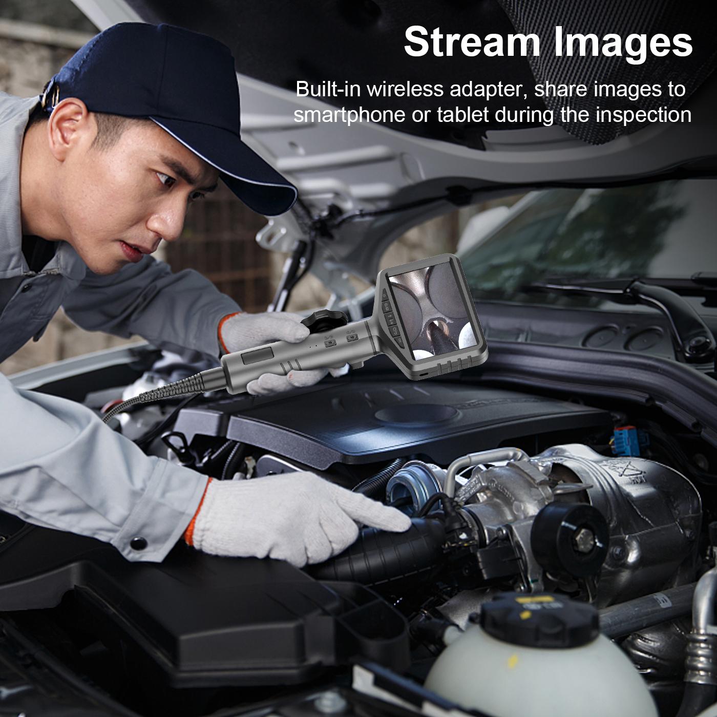 5Inch Lái Động Cơ 6Mm Nội Soi Cống Thoát Quay Mini Camera Khớp Nối Industri Borescope Cho Ô Tô Máy Bay