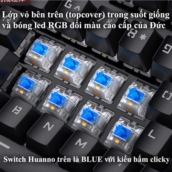 Bàn phím cơ chuyên game YINDIAO ZK-4 Blue Switch, Nút tròn, nhiều chế độ led tùy chỉnh (Hàng chính hãng)