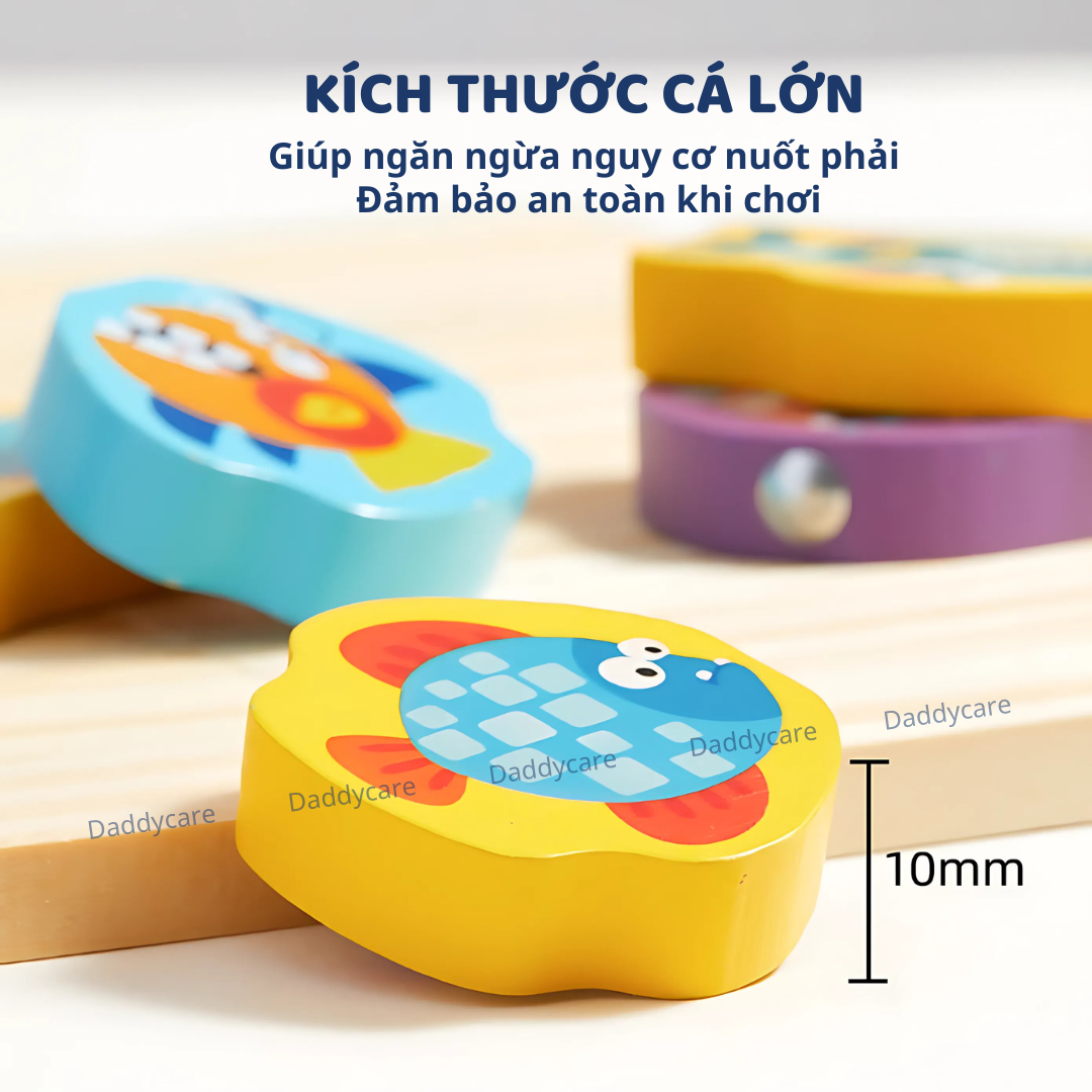 Bộ câu cá cho bé nam châm bằng gỗ Mideer Magnetic Fishing Toy