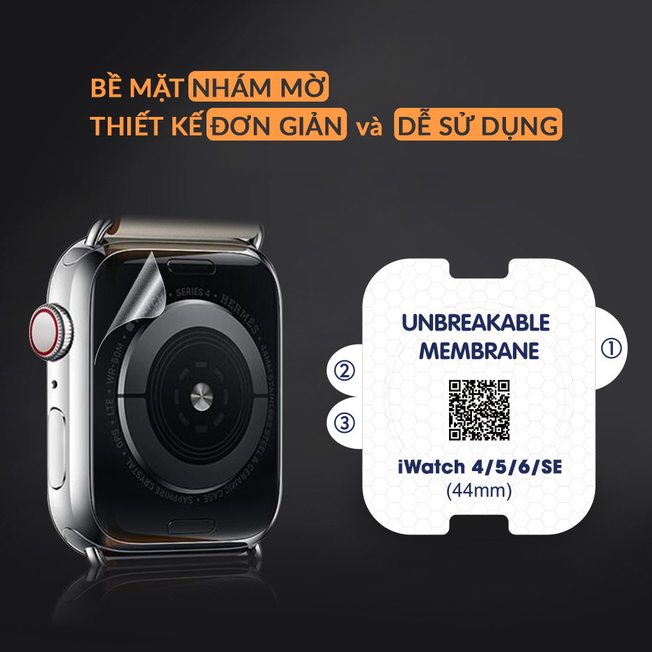 Combo 2 Miếng Dán Mặt Lưng PPF CHỐNG VÂN TAY Thế Hệ Mới Dành Cho Apple Watch SE / Series 6- Handtown - Hàng Chính Hãng