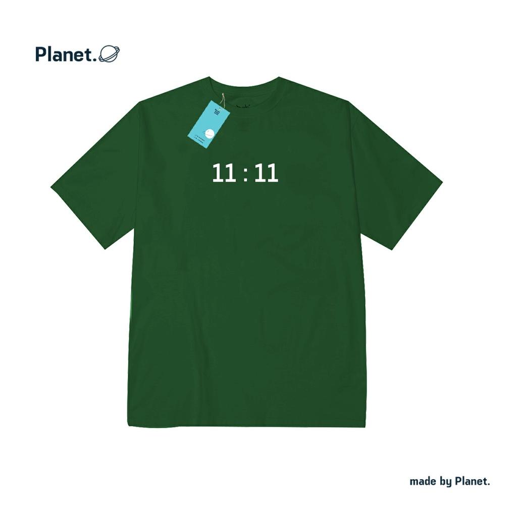 ÁO THUN PLANET 11 : 11 XANH hot trend cotton 100% 2 chiều