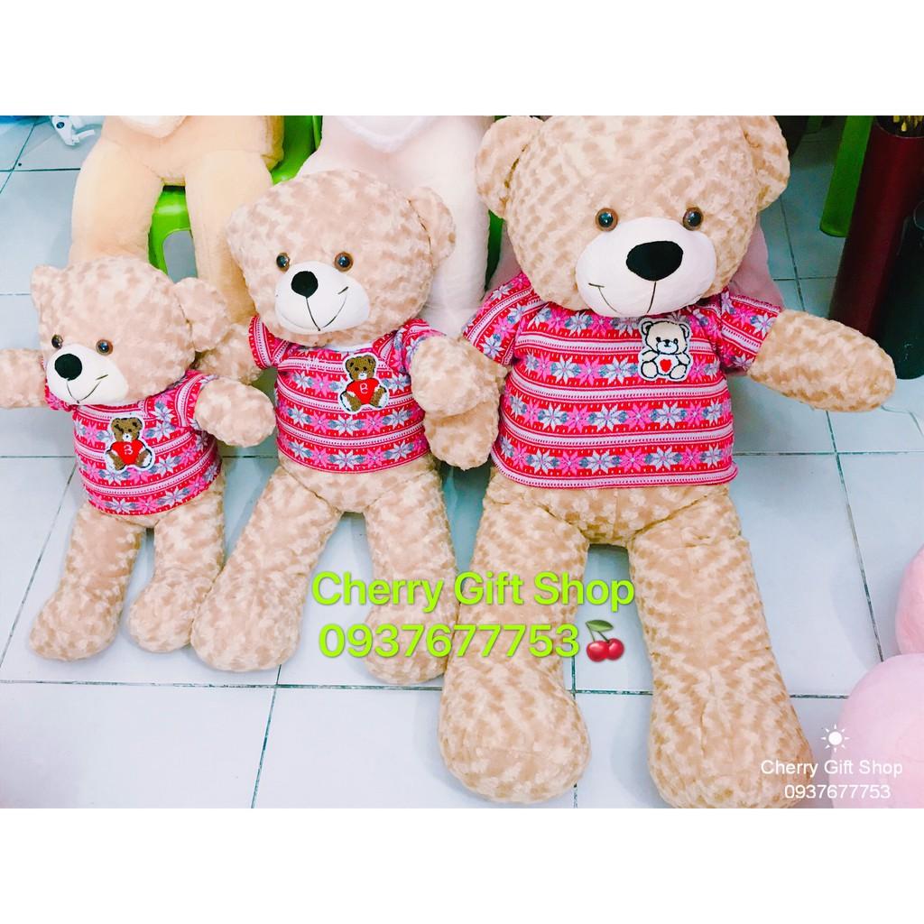 Gấu Bông Teddy Áo Thun Cao Cấp 90cm Ảnh Shop Chụp