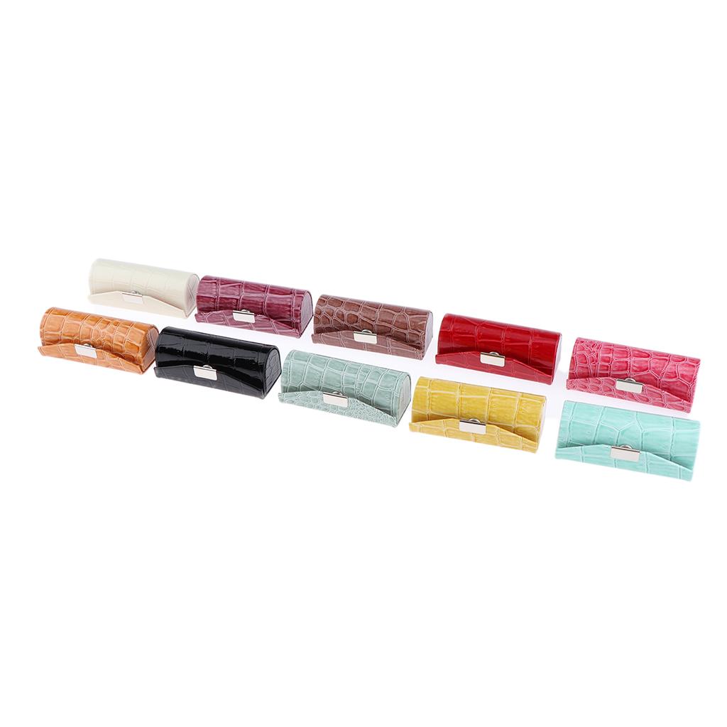 Durable Soft Leather Lipstick Case Holder Organizer Bag for Purse Cosmetic Storage Kit With Mirror