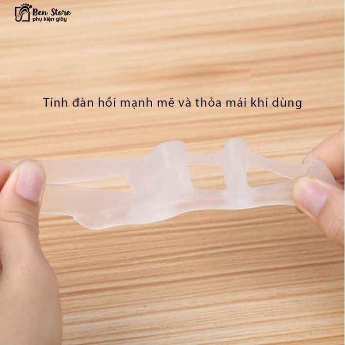 Cặp gel tách 5 ngón chân kẹp chân hallux valgus Điều Chỉnh Chứng Vẹo Ngón Chân Chăm Sóc Bàn Chân #sil75