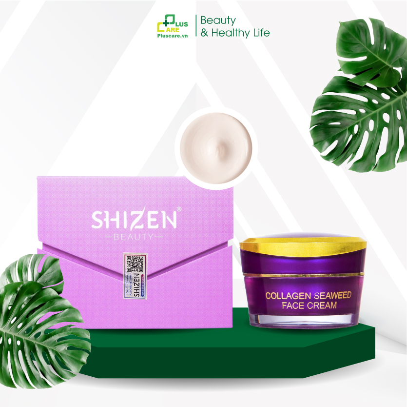 Kem dưỡng da mặt Shizen Collagen Seaweed 30g làm trắng sáng và ngăn ngừa lão hóa da