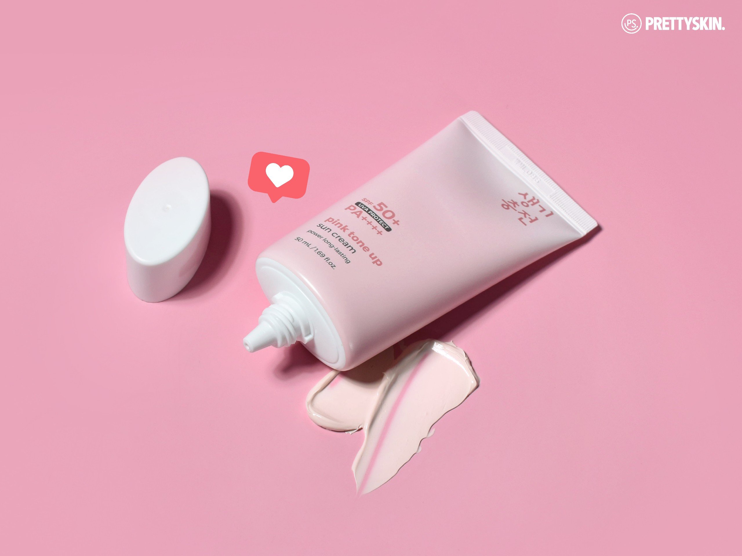 Kem chống nắng nâng tone trắng hồng Prettyskin Pink Tone Up SPF 50+ PA++++