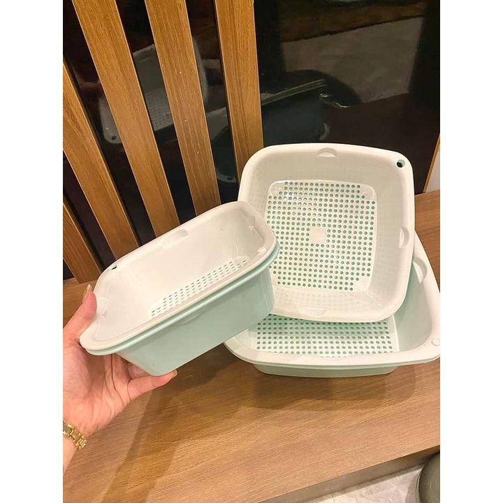 BỘ RỔ ĐA NĂNG- SET 6 MÓN GỒM 3 RỔ & 3 CHẬU NHỰA ECCO HÀNG VN