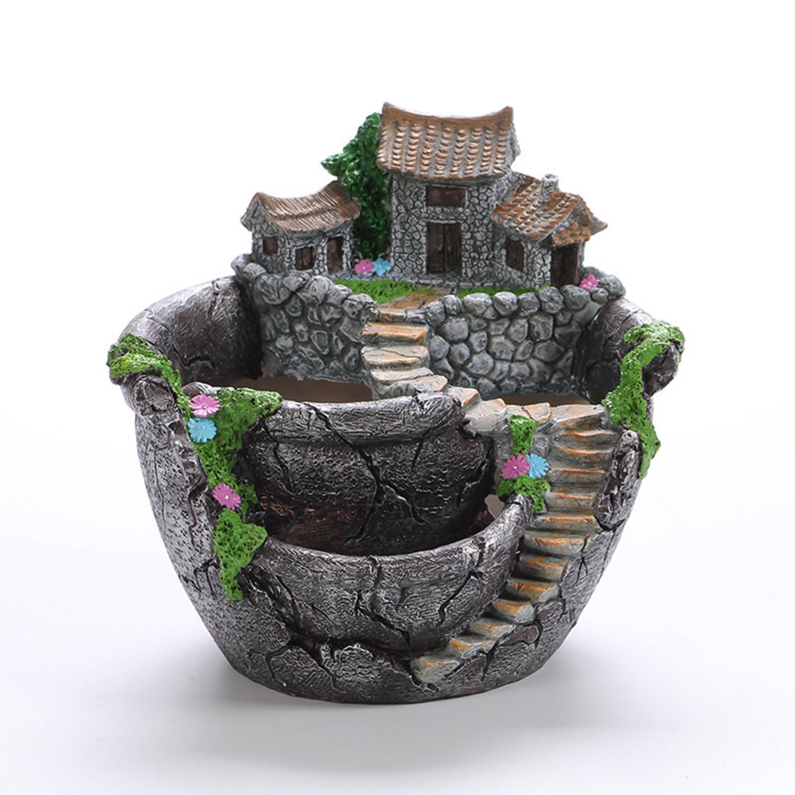 Succulent Plants Planter, Flower Pot  Micro Landscape Flowerpot for Bonsai