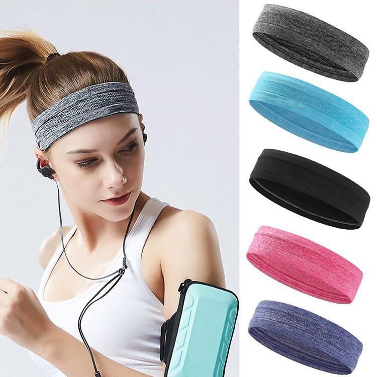 Băng đô trán băng đô thể thao headband tập gym yoga aerobic cotton co giãn thấm chặn mồ hôi chống trượt bản 5cm