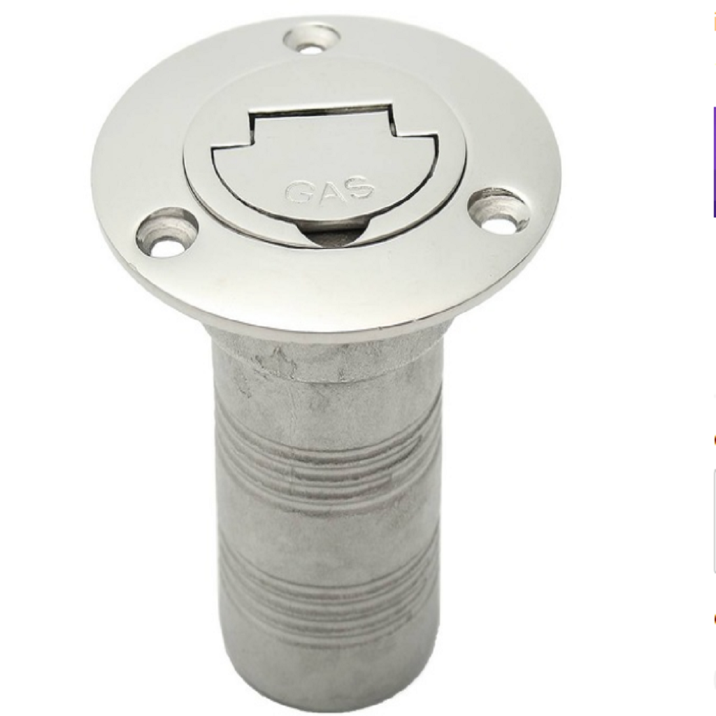 Ø 50 Mm Top Filler Gas Filler Neck with Tank Cap, Stainless Steel 316,