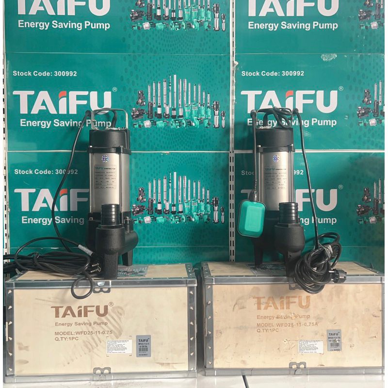 Máy bơm chìm nước thải 750W Thân INOX 304 TAIFU WFD25-11-0.75 và WFD25-11-0.75A - Bảo hành 1 năm