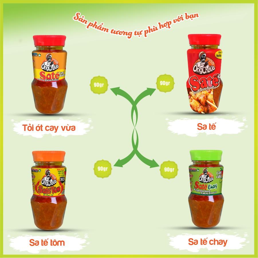 Lốc 6 hũ Sa Tế Siêu Cay Ông Chà Và 90gr ( Extra Hot Satay Sauce)