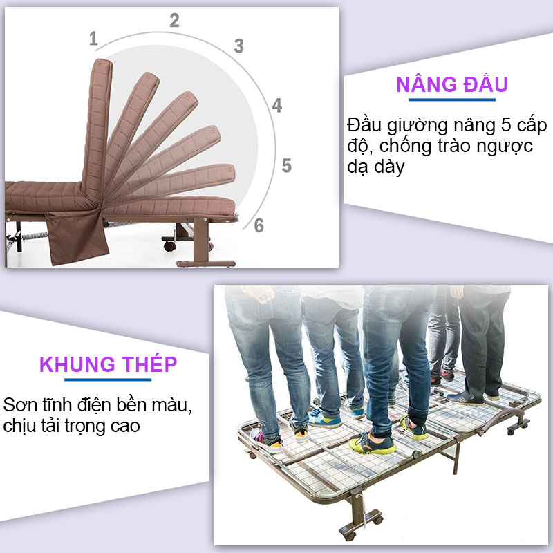 Giường gấp hai thông minh mẫu Hàn Quốc, NIKITA HQ