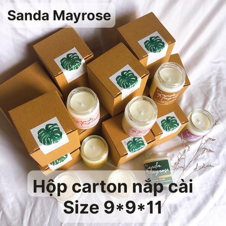 20 HỘP CARTON NẮP CÀI SIZE 9*9*11 ĐỰNG SẢN PHẨM QUÀ TẶNG MỸ PHẨM, NẾN THƠM