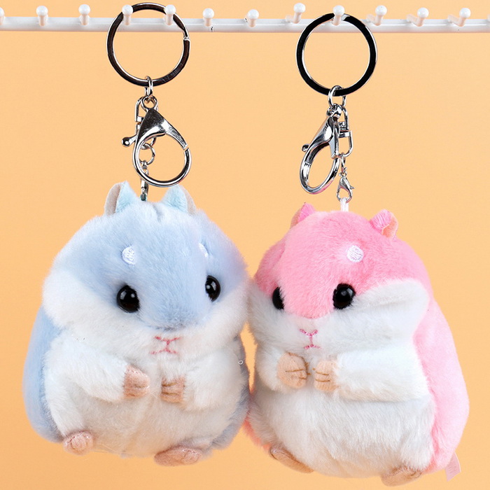 Móc khóa chuột Hamster dễ thương V.3, Móc khóa hình chuột Hamster siêu đáng yêu màu sắc dễ thương - Màu ngẫu nhiên