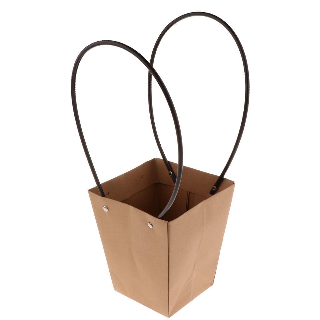 Waterproof Kraft Gift Box Packaging Flower Basket Florist Supply