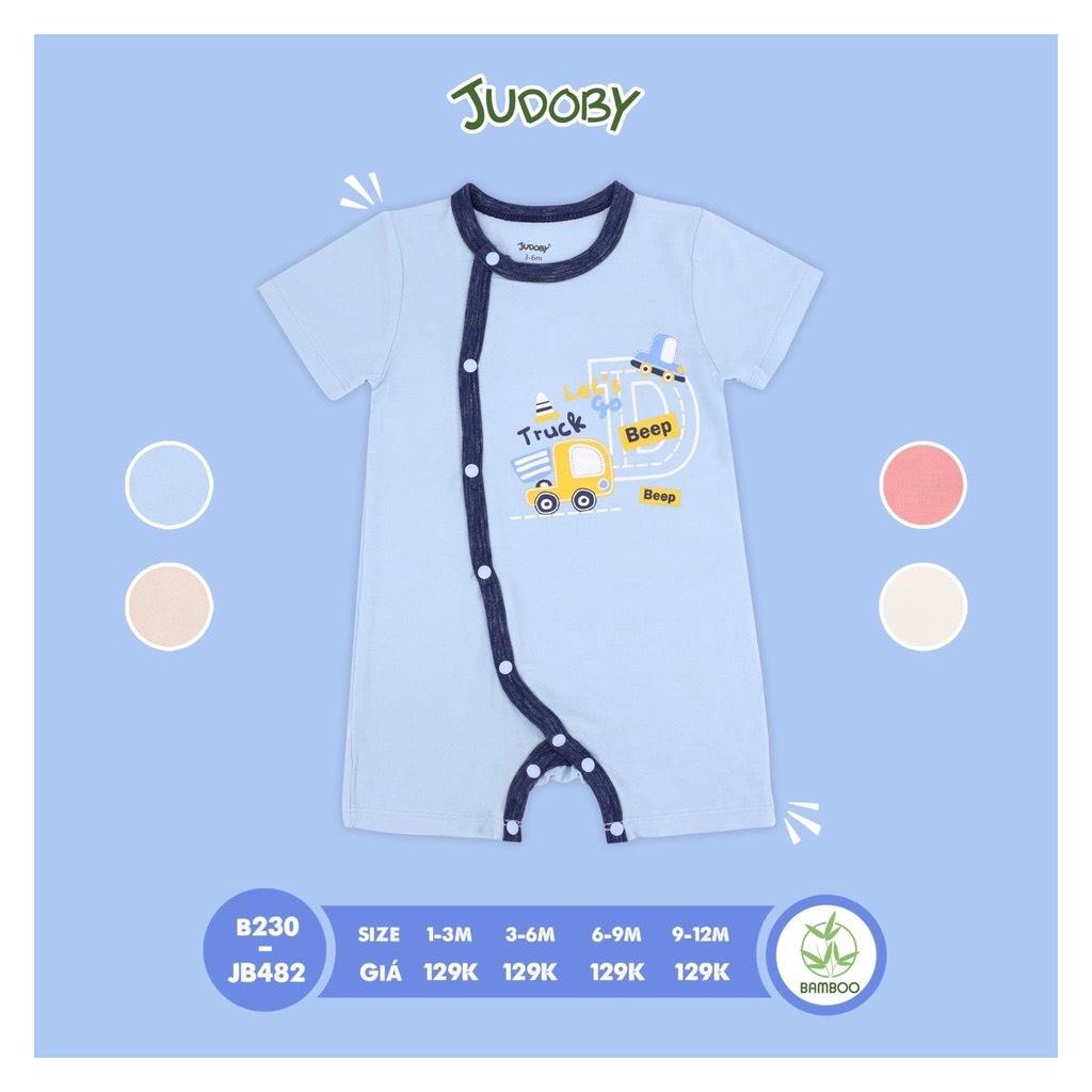 Judoby Dokma Body cài lệch tay ngắn sợi tre Bamboo bé trai bé gái 0-12 tháng JB482