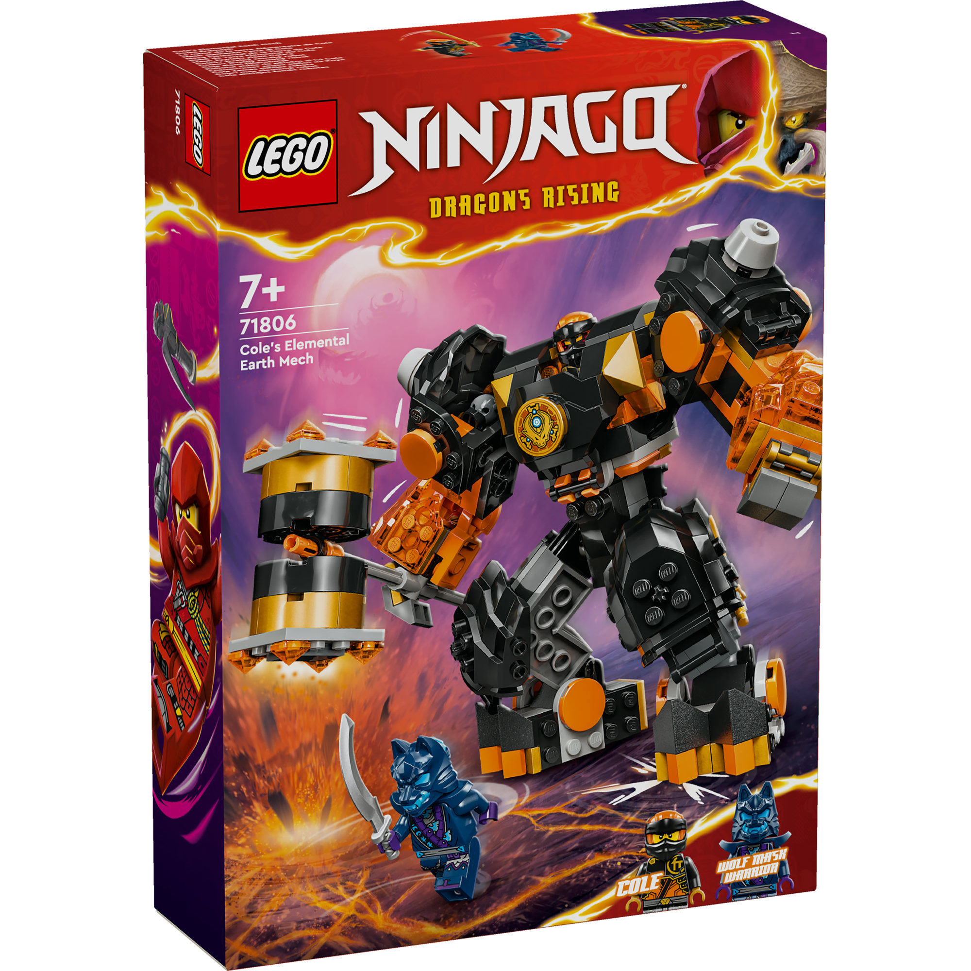 LEGO NINJAGO 71806 Đồ chơi lắp ráp Chiến giáp của Cole (235 chi tiết)