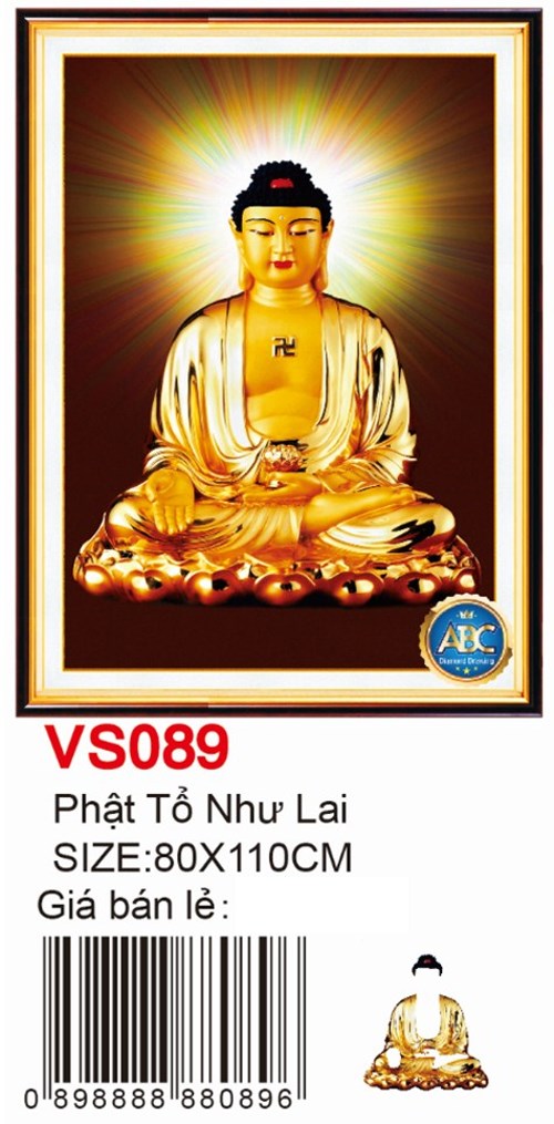 Tranh đính đá phật tổ như lai VS089 - 80 x 110 cm - chưa đính