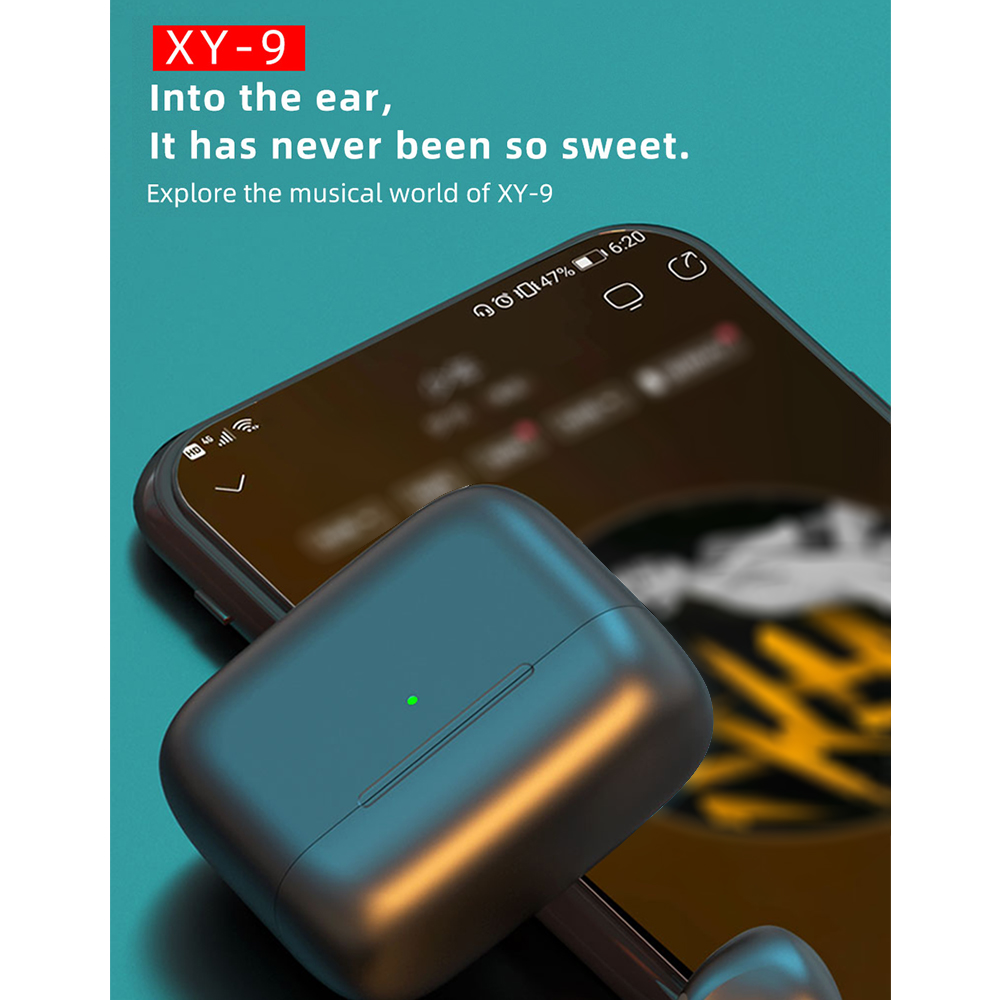 Tai Nghe Kép Không Dây XY-9 TWS-BT5.0 Âm Thanh Nổi HiFi Điều Khiển Cảm Ứng Có Hộp Sạc