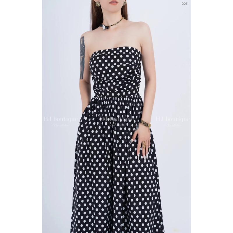 Đầm chấm bi tinh tế sang trọng -D11