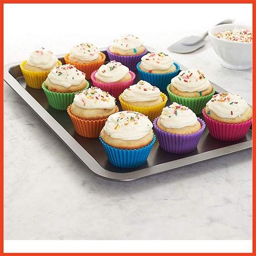 Combo 10 khuôn cupcake, dụng cụ làm bánh chất liệu silicon nhiều màu