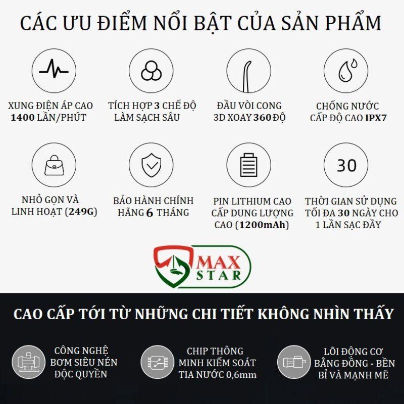 Máy Tăm Nước Cầm Tay - Tăm Nước Vệ Sinh Răng Miệng Oral Irrigator Bản Quốc Tế Chuẩn Châu Âu