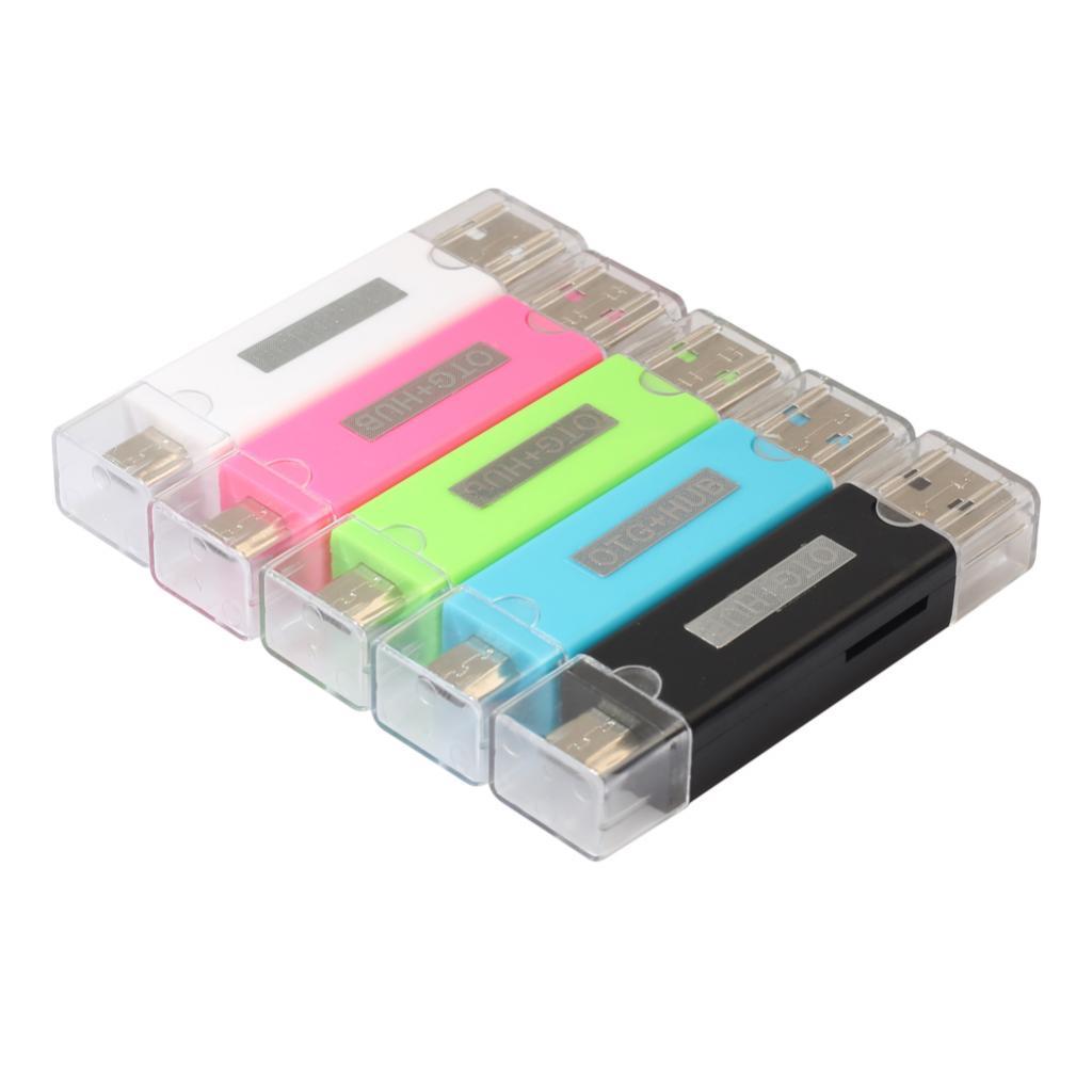 Micro USB OTG HUB Adapter TF Card Reader For Smartphone And Tablet