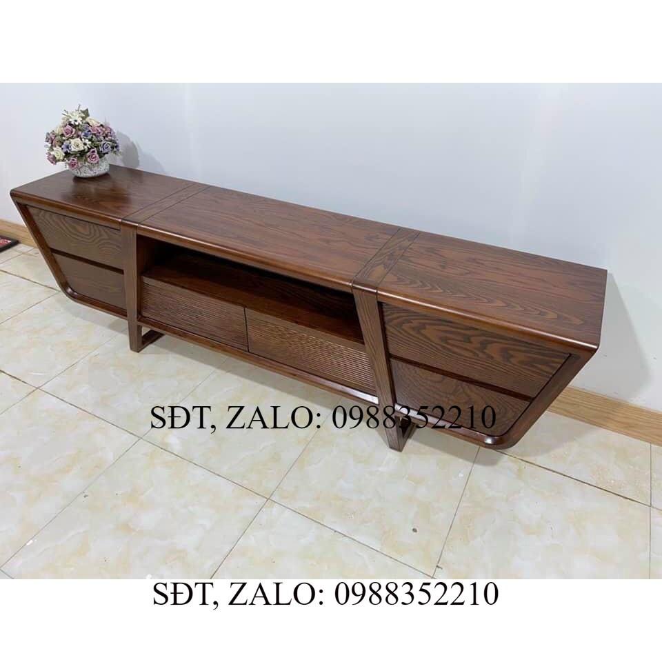 Kệ tivi chữ V gỗ Sồi Nga