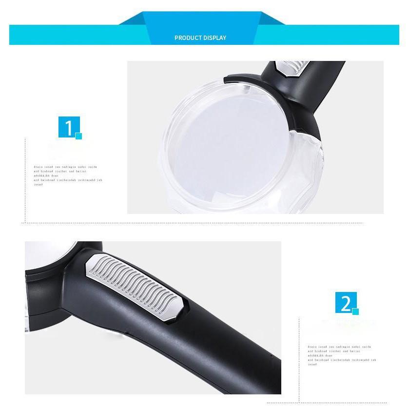 Kính lúp cầm tay 10X có đèn COB TH-8015