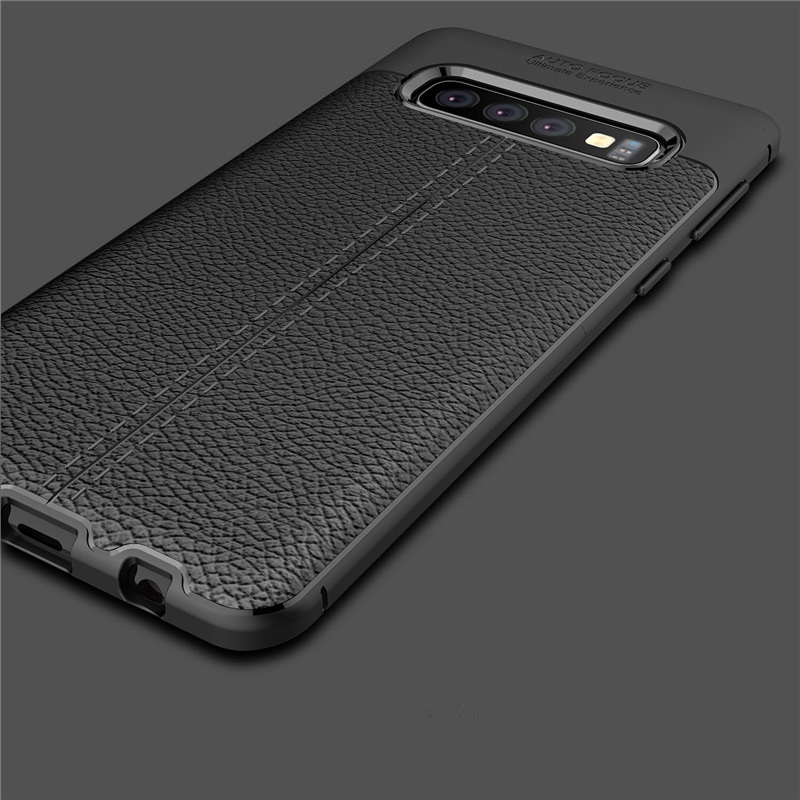 Ốp lưng cho SamSung Galaxy S10 plus silicon giả da, chống sốc chính hãng Auto Focus